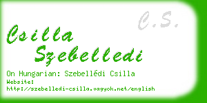 csilla szebelledi business card
